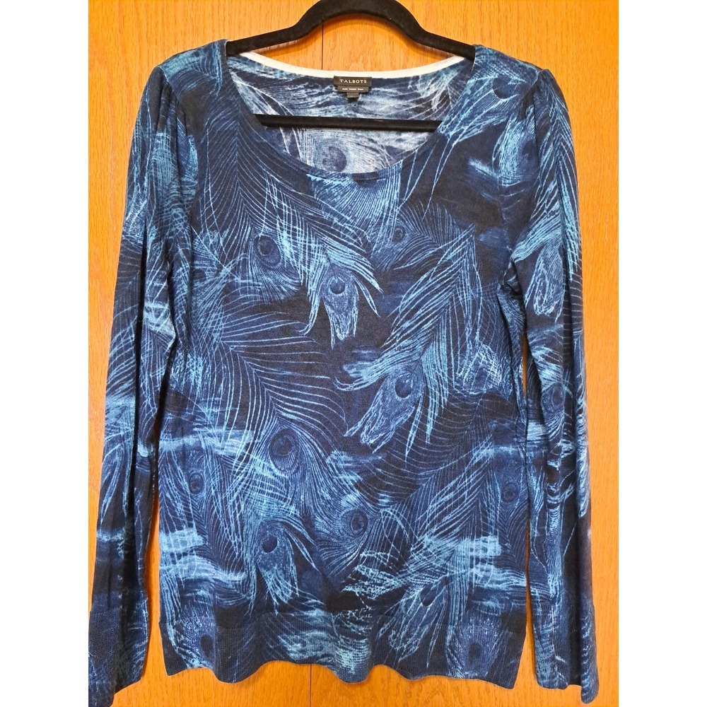 Talbots Women's Pure Merino Wool Long Sleeve Sweater Pullover Top Medium